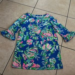 LILY PULITZER UPF 50+ Girls Mini Sophie Ruffle Dress - 8/10